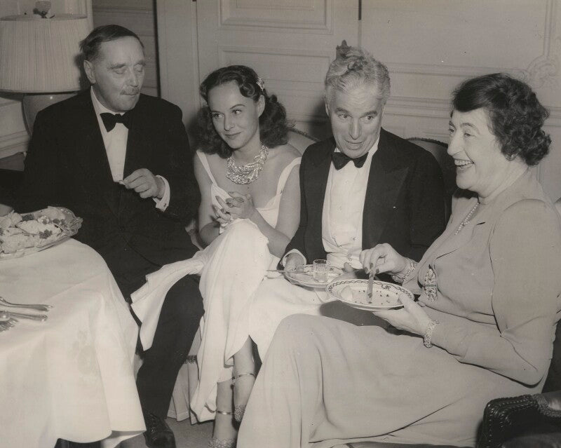 H.g. wells; paulette goddard; charlie chaplin; constance collier npg x198473