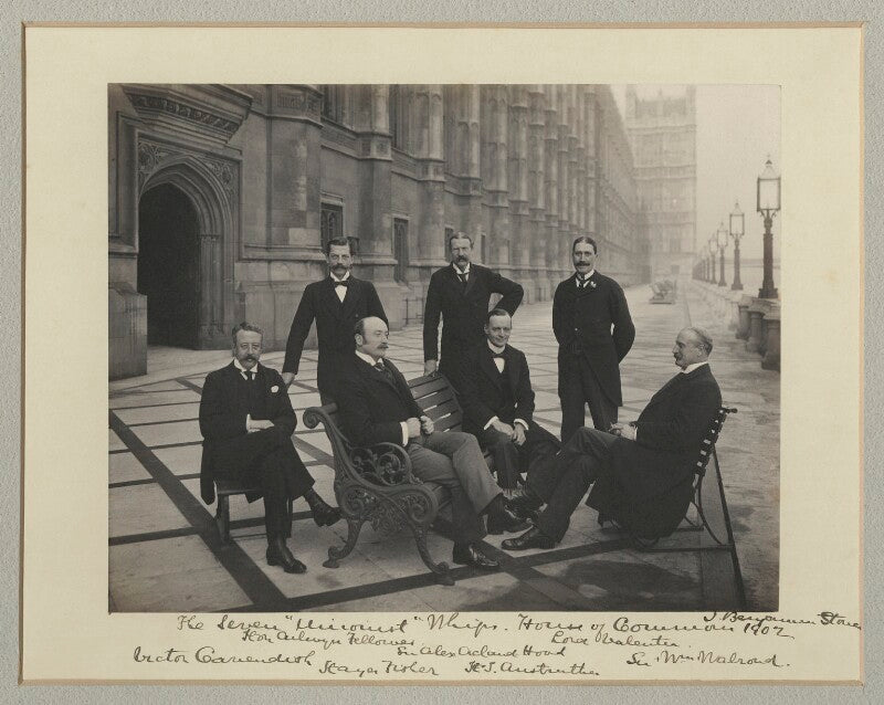 'the seven "unionist" whips, house of commons 1902' npg x135306