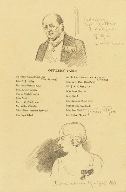 Sir arthur cavenagh leveson; laura knight npg d43190