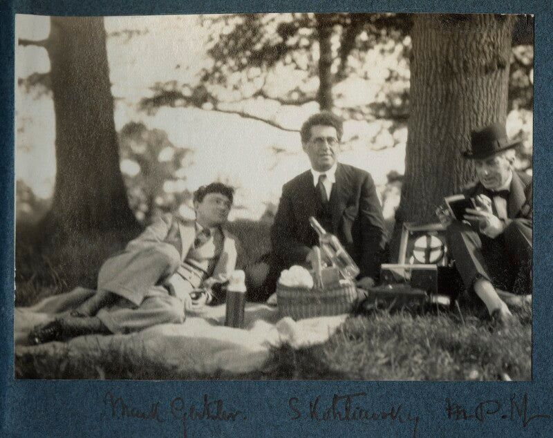 Mark gertler; samuel solomonovich ('kot') koteliansky; philip edward morrell npg ax143422