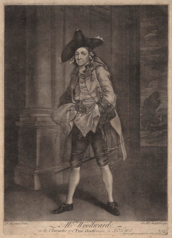 Henry woodward as the fine gentleman in 'lethe' npg d4907