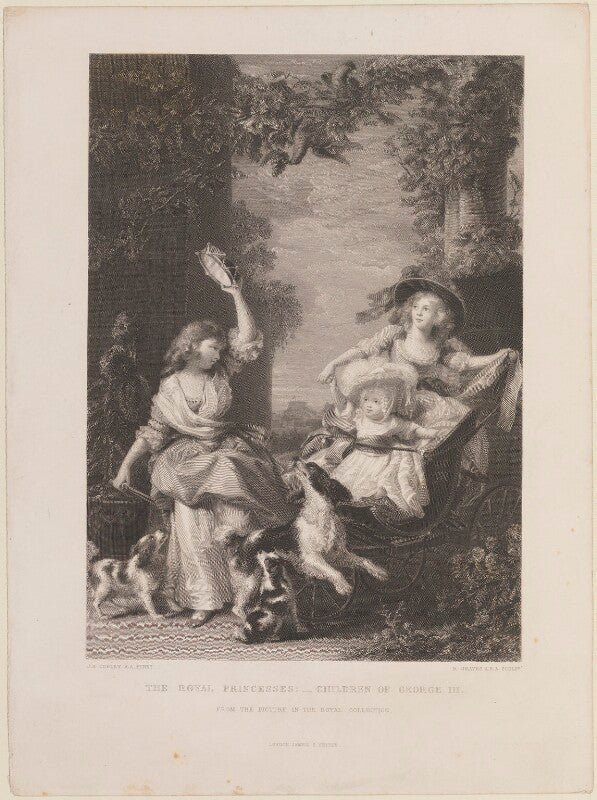 'the royal princesses children of george iii' (princess mary, duchess of gloucester; princess amelia; princess sophia) npg d14844