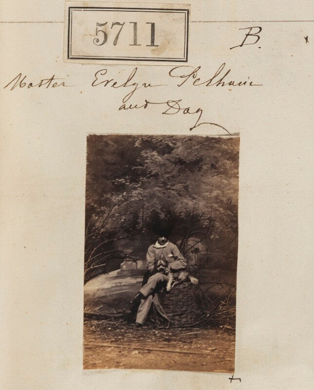 Hon. evelyn cornwallis anderson pelham and dog npg ax55666