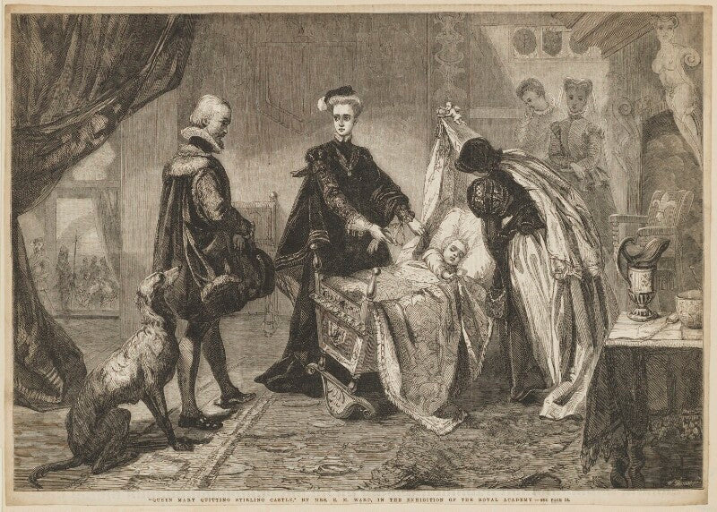 'queen mary quitting stirling castle' npg d13136