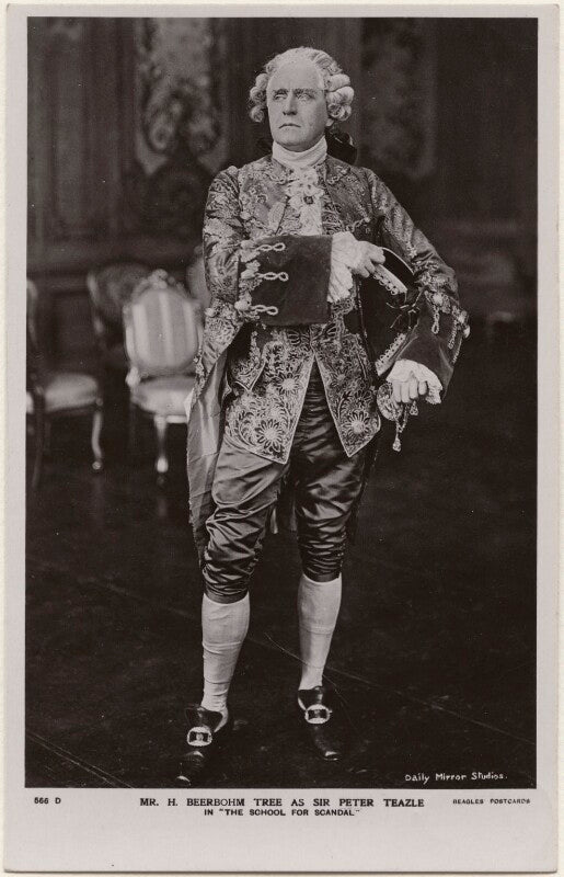 Sir herbert beerbohm tree as sir peter teazle in 'the school for scandal' npg x27042