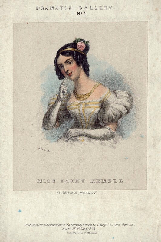 Fanny kemble as julia in knowles' 'the hunchback' npg d5158