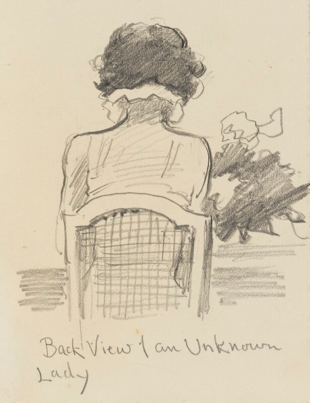Unknown woman ('back view of an unknown lady') npg d43193
