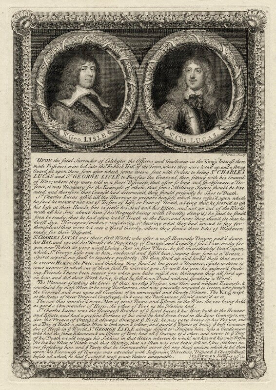 Sir george lisle and sir charles lucas npg d27197