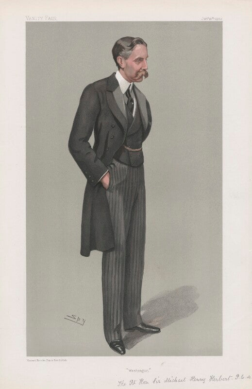 Sir michael henry herbert ('men of the day. no. 865.') npg d45153