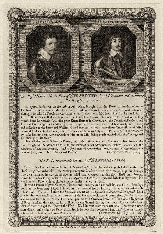 Thomas wentworth, 1st earl of strafford and spencer compton, 2nd earl of northampton npg d28207