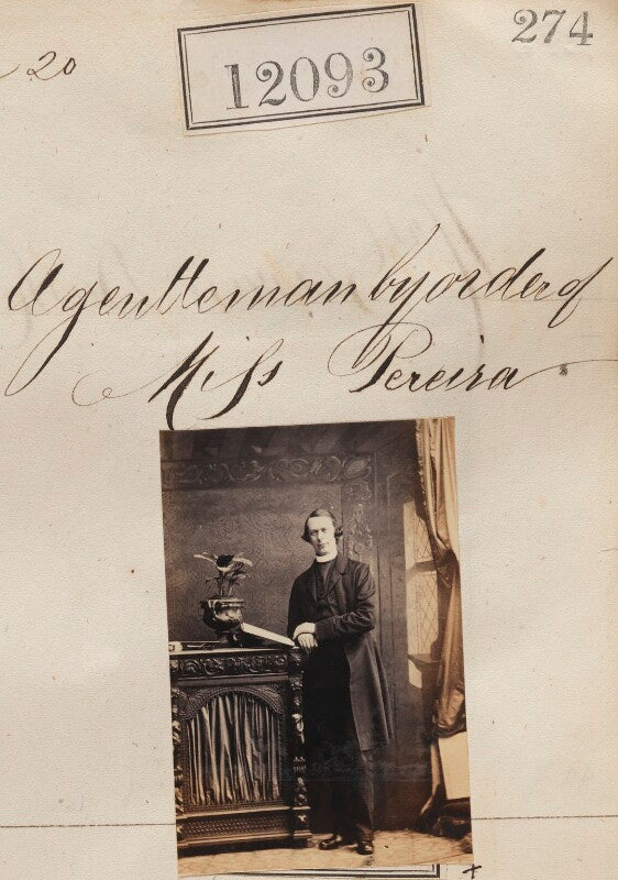 'a gentleman by order of miss pereira' (unknown man) npg ax61769