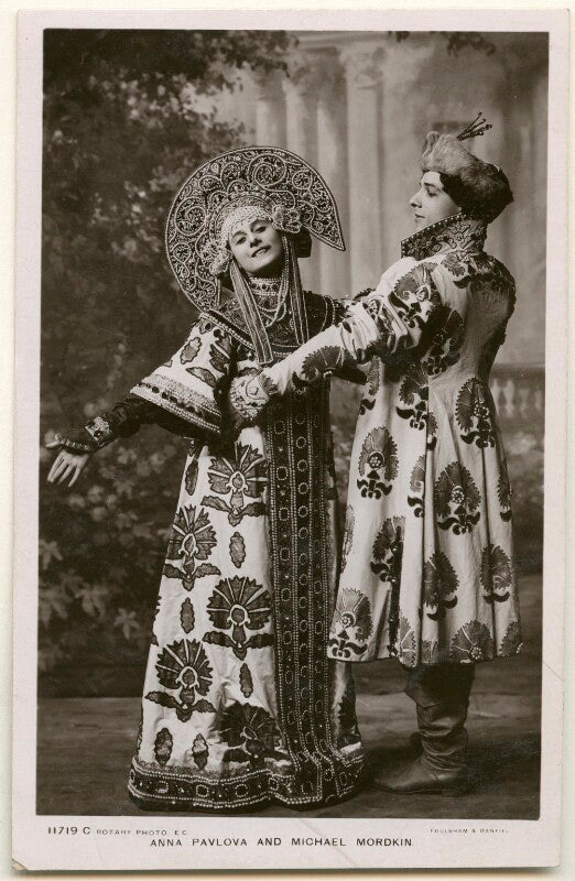 Anna pavlova and michael mordkin performing the russian dance npg ax160387