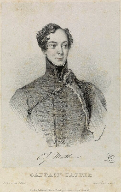 Charles james mathews as captain patter in 'patter versus clatter' npg d22080