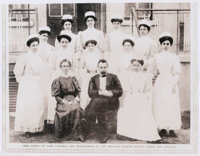 Edith cavell, antoine depage, marie depage and probationers at the brussels nursing school npg x194349