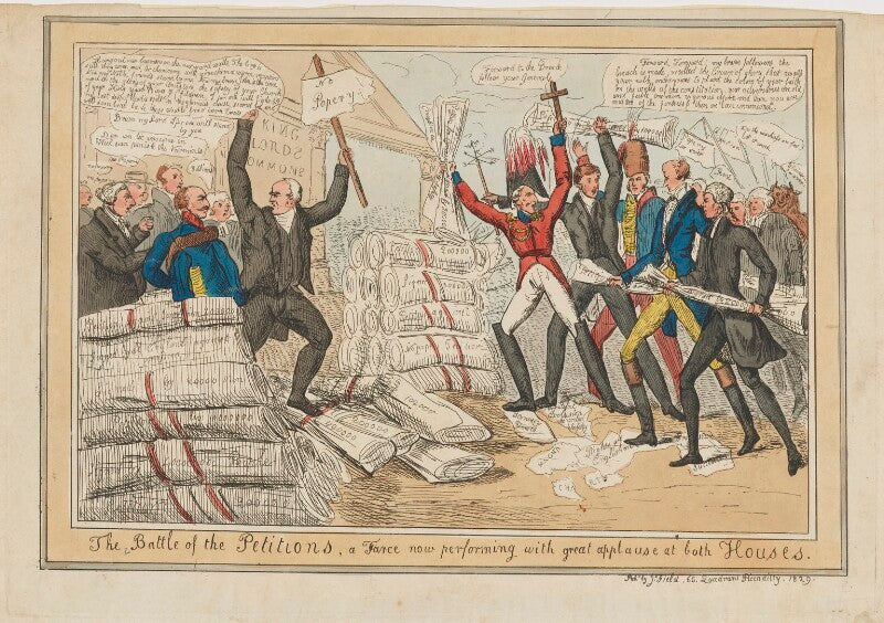 The battle of the petitions, a farce now performing with great applause at both houses npg d46062