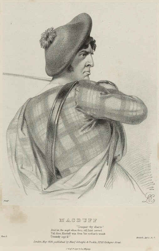 Charles kemble as macduff in 'macbeth' npg d22330
