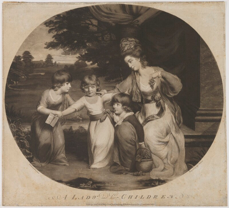 A lady and her children npg d39323