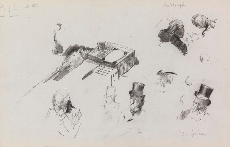 Charles bradlaugh; john bright npg 2332