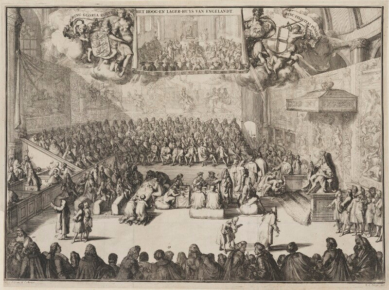 Het hoog en lager huys van engelandt (includes king william iii) npg d1342