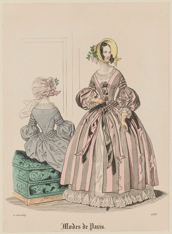 'modes de paris', 10 april 1839. 'modes de longchamp' npg d47791
