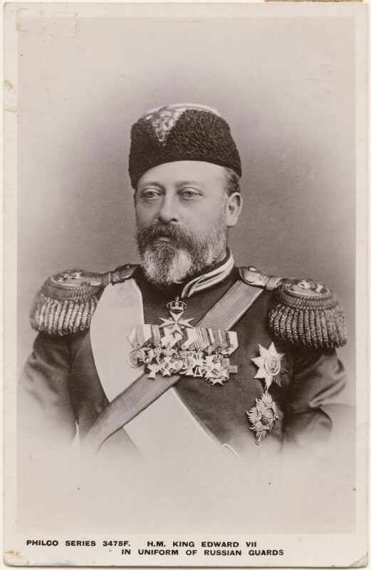 'h.m. king edward vii in uniform of russian guards' (king edward vii) npg x196413