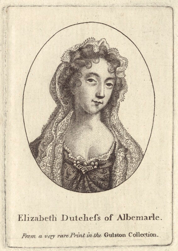 Elizabeth monck (née cavendish), duchess of albemarle npg d30497