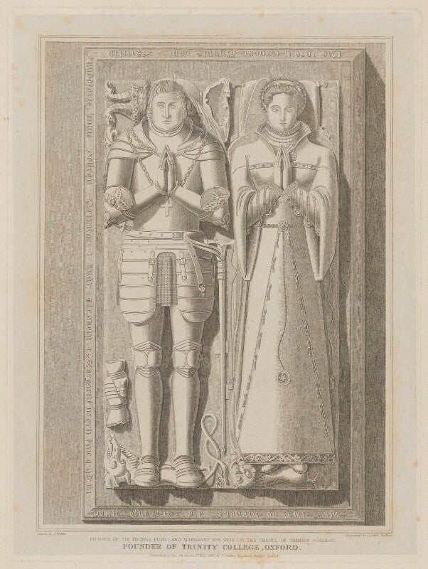 Tomb effigies of sir thomas pope and elizabeth (née blount), lady paulet npg d40354
