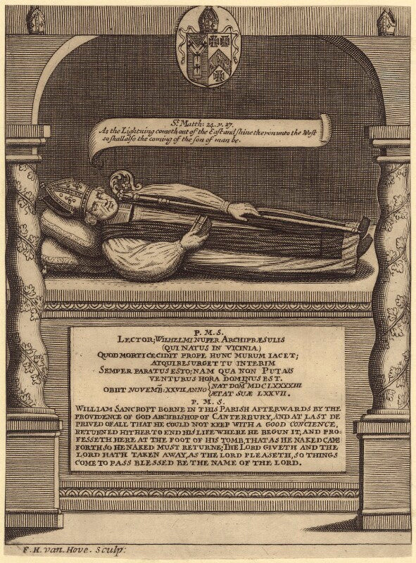 Monument dedicated to william sancroft npg d30874