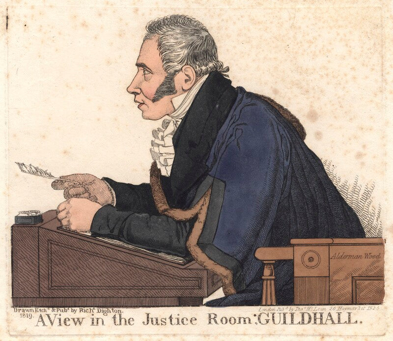 Sir matthew wood, 1st bt ('a view in the justice room, guildhall') npg d8794