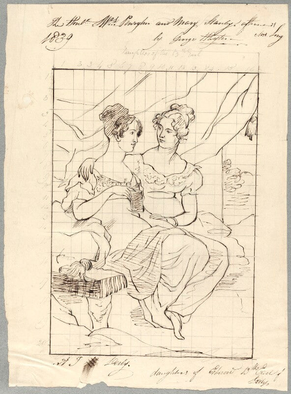 Lady charlotte elizabeth penryhn (née stanley) and lady louisa emily long (née stanley) npg d23129