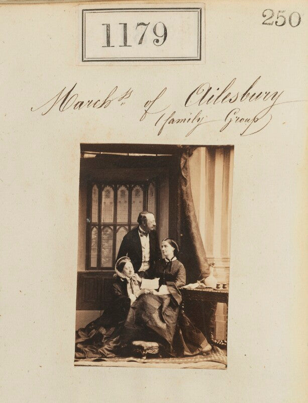 'marchioness of ailesbury family group' (mary caroline (née herbert), marchioness of ailesbury; george william frederick brudenell bruce, 2nd marquess of ailesbury; possibly countess henrietta louisa elizabeth danneskjold samsöe) npg ax50637