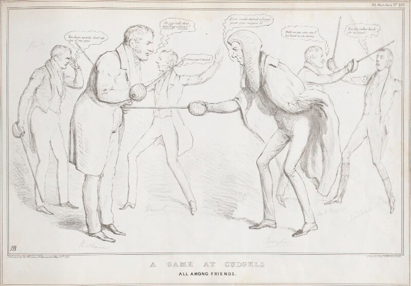 A game at cudgels all among friends npg d41198