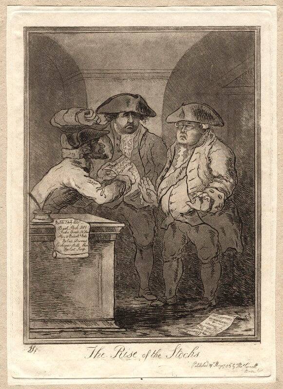 'the rise of the stocks' (charles james fox; frederick north, 2nd earl of guilford) npg d9574