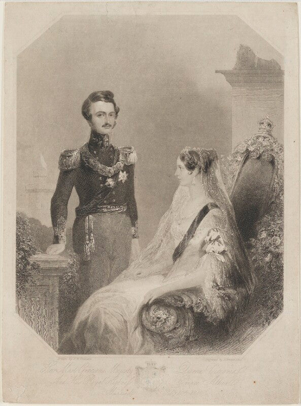 Her most gracious majesty queen victoria and his royal highness prince albert married feby 10th 1840 npg d20923
