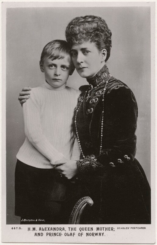 Olav v, king of norway; queen alexandra npg x193023