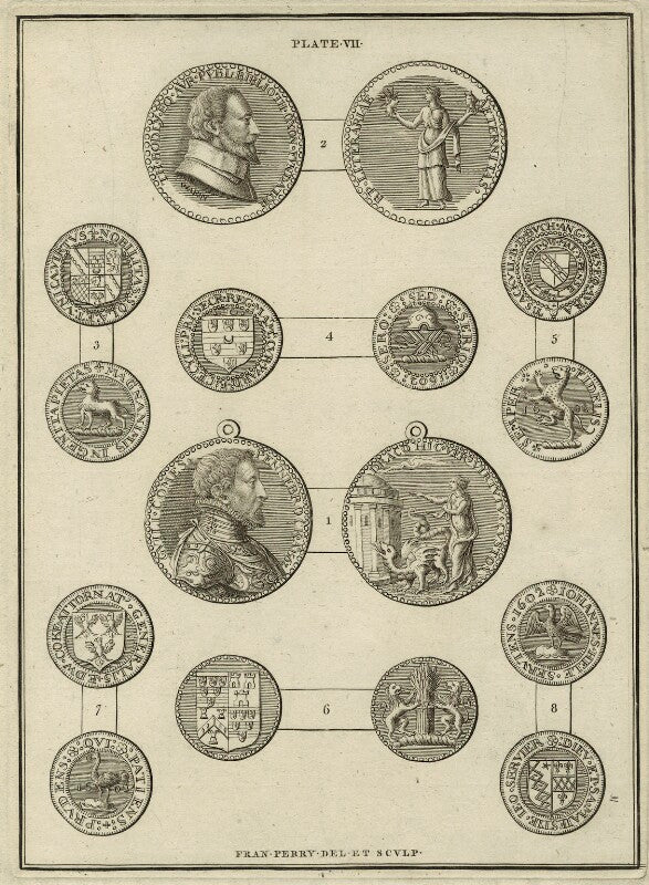 Medallions of sir thomas bodley and william herbert, 3rd earl of pembroke npg d25546