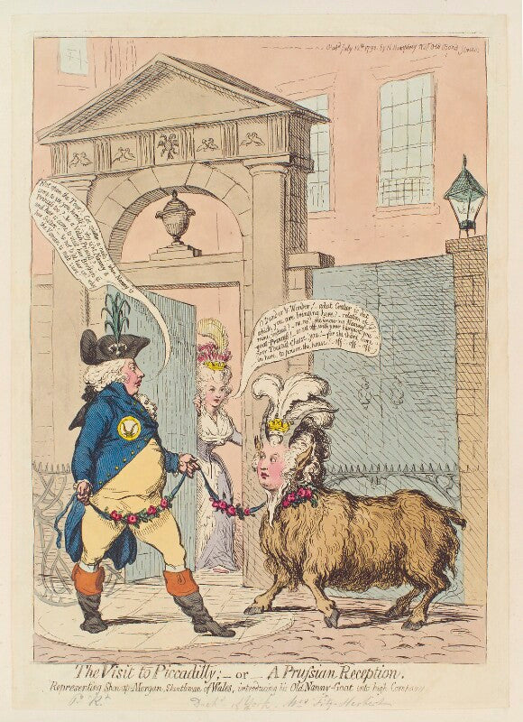 'the visit to piccadilly; or a prussian reception' npg d12462