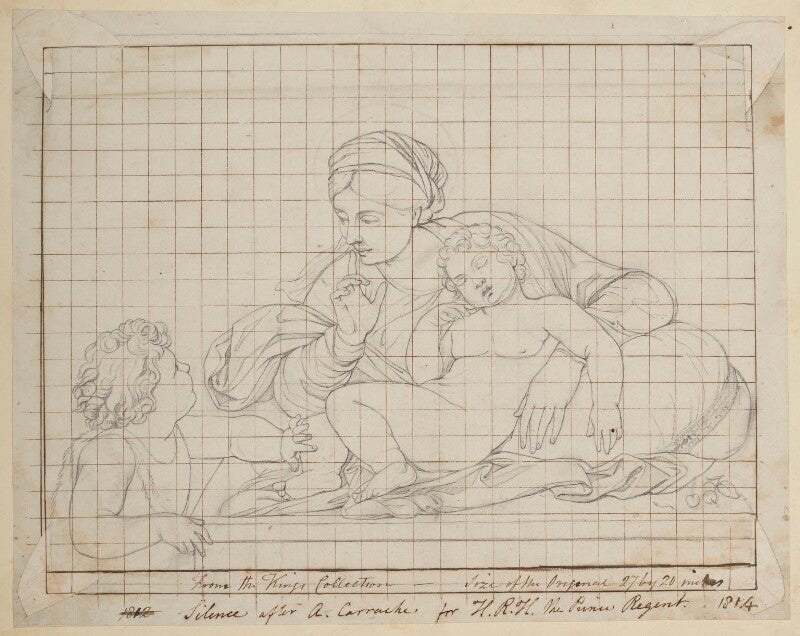 Madonna and child with st john ('il silenzio') npg d17390