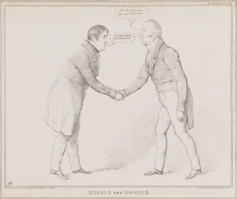 Noodle and doodle (john cam hobhouse, baron broughton de gyfford; john campbell, 1st baron campbell of st andrews) npg d41243