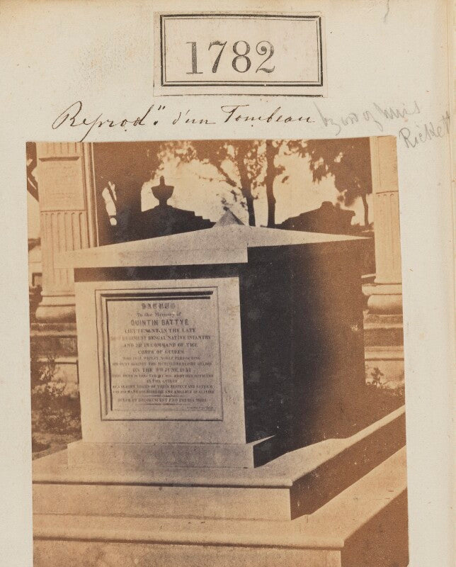 'reproduction of a tomb by order of miss ricketts' npg ax51173