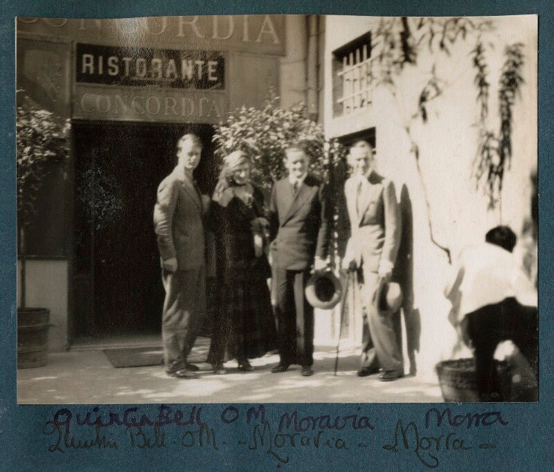 Quentin bell; lady ottoline morrell; alberto moravia (né pincherle); umberto di lauriano morra npg ax143279