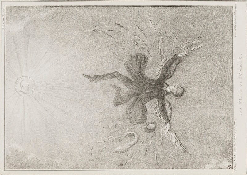 The fall of icarus (king william iv; henry brougham, 1st baron brougham and vaux) npg d41288