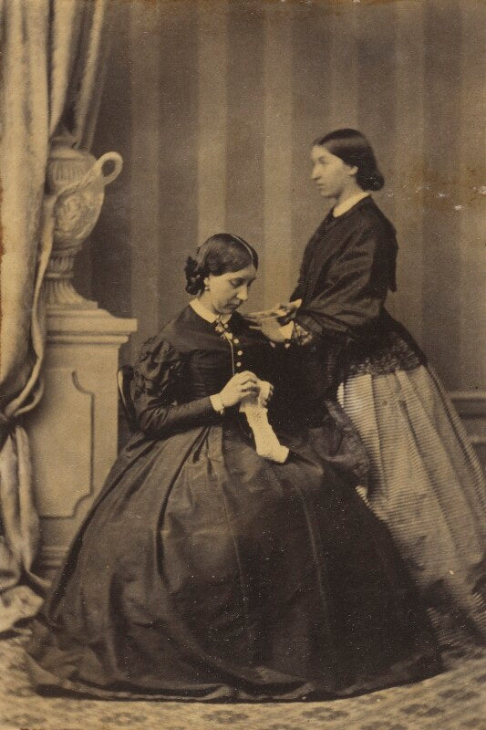 Frances mary wilberforce (née anderson); emma theodosia anderson npg ax9561