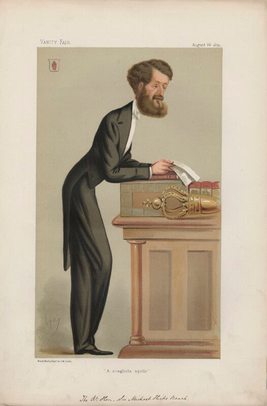 Michael edward hicks beach, 1st earl st aldwyn ('statesmen. no. 182.') npg d43654