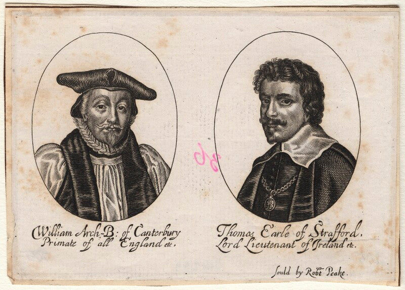 William laud; thomas wentworth, 1st earl of strafford npg d16299