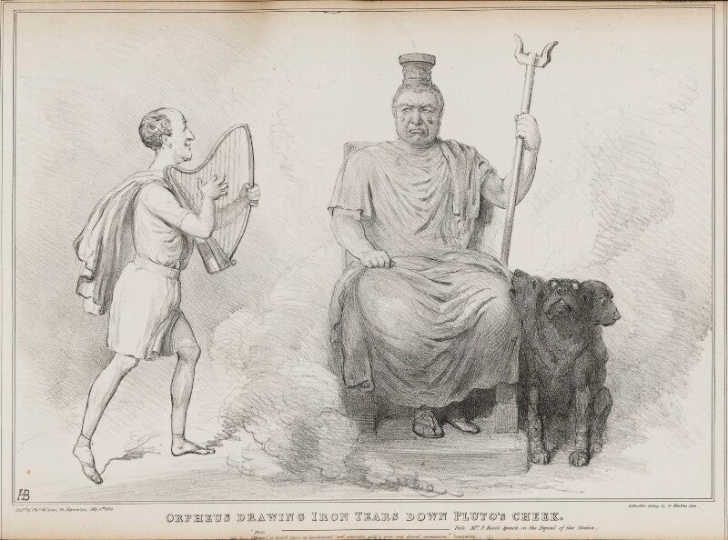 Orpheus drawing iron tears down pluto's cheek (thomas spring rice, 1st baron monteagle of brandon; joseph hume) npg d41253