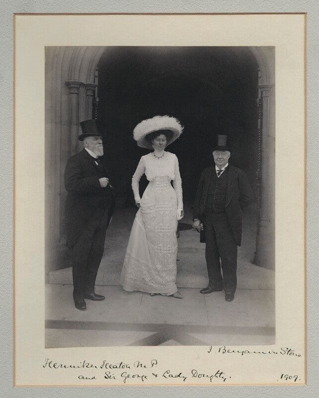 Sir john henniker heaton, 1st bt; eugenia bertuance (née stone), lady doughty; sir george doughty npg x135513