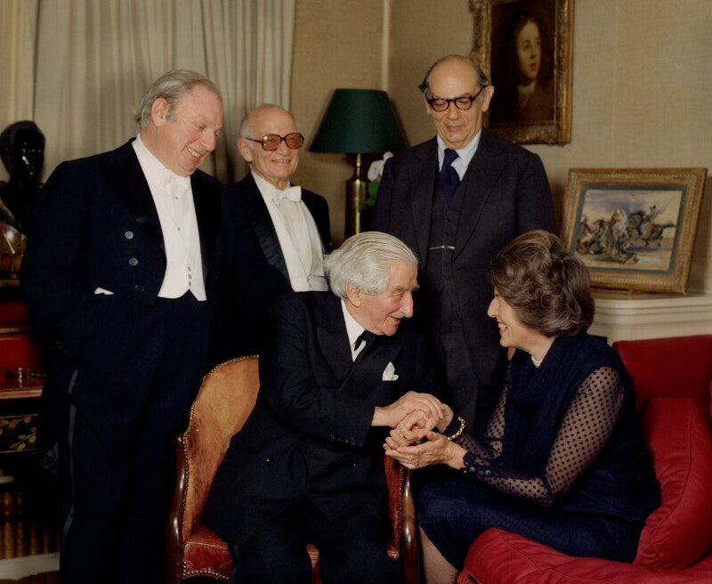 Isaac stern, alexander zakin, sir robert mayer, sir isaiah berlin and aline elisabeth yvonne (née de gunzbourg), lady berlin npg p1272