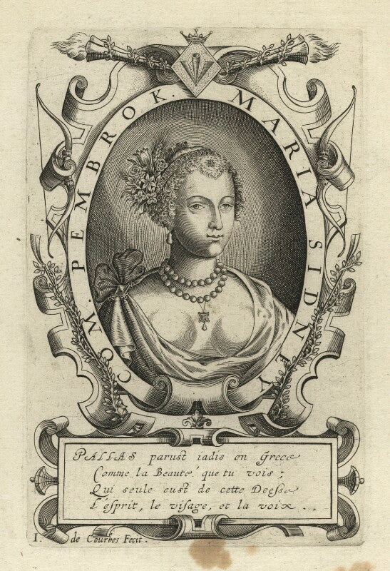 Unknown woman engraved as mary herbert, countess of pembroke npg d5493