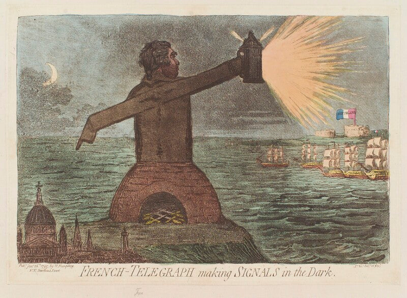 Charles james fox ('french telegraph making signals in the dark') npg d12516